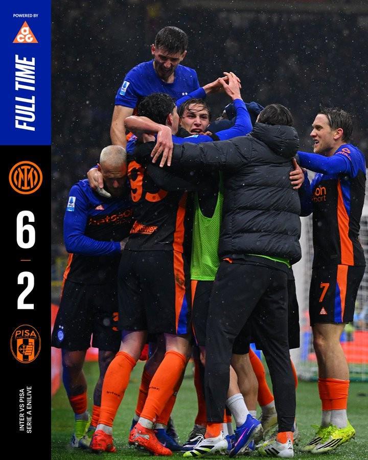 乐彩网活动-让二追六，国米6-2击败比萨本赛季首次逆转取胜